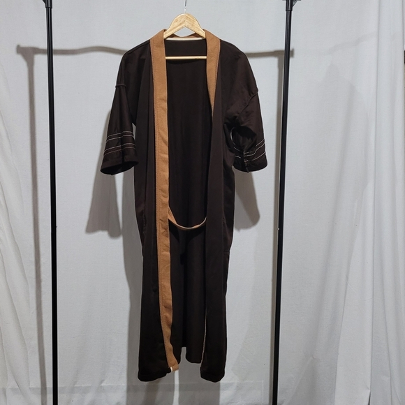 Men's robe Marvello retro bath robe housecoat 70s retro vintage fleece sleepwear - Picture 7 of 13